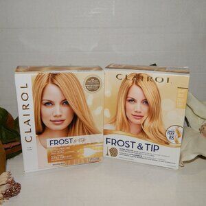 2 Boxes Clairol Frost & Tip For Light Blonde to Medium Brown Hair Color